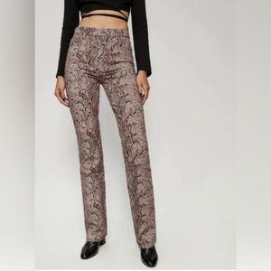 Reformation Peyton Snake High Rise Bootcut Jeans